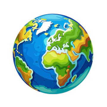 Stiliserad platt jordikon för länderläget.